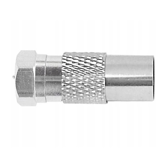 Przejściówka adapter wtyk F wtyk antenowy TV 5szt.