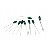 mini żarówka zielona z wąsami 12V 50mA 25szt