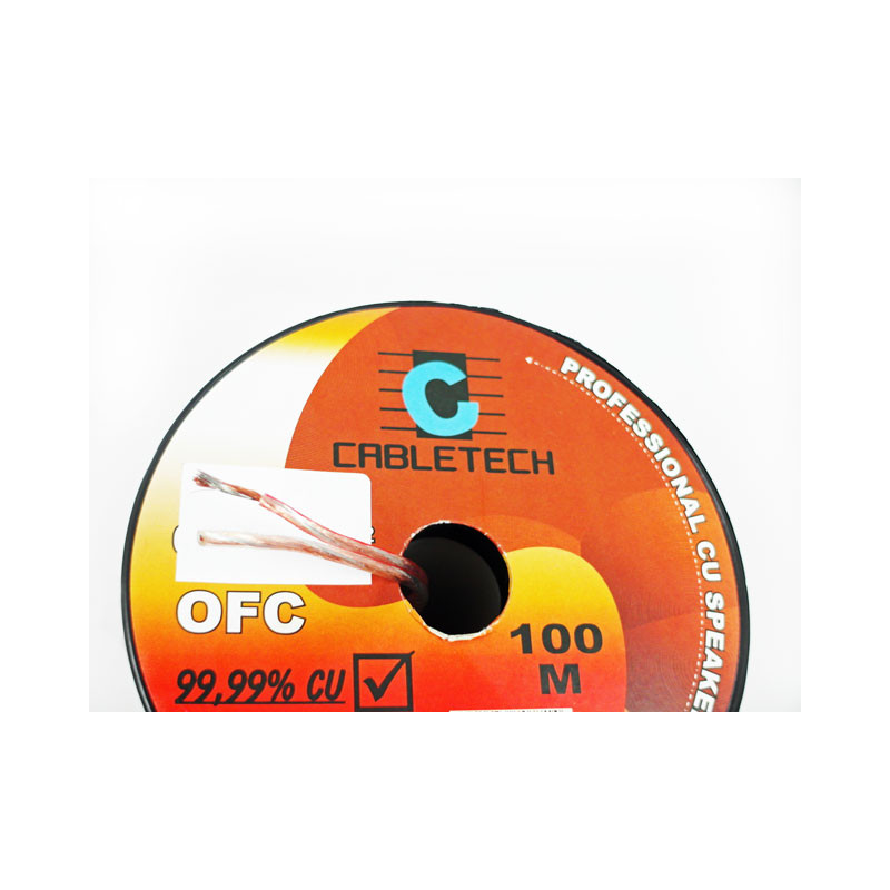 Kabel głośnikowy miedź 99,9% OFC 2x1mm 100m