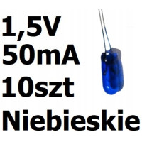 Żarówka miniaturowa niebieska 3x7mm 1,5V 50mA 10sz