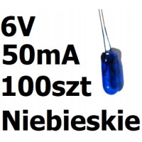 Żarówka miniaturowa niebieska 3x7mm 6V 50mA 100szt