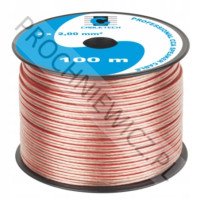 Kabel głośnikowy przezroczysty CCA 2x2mm² 100m