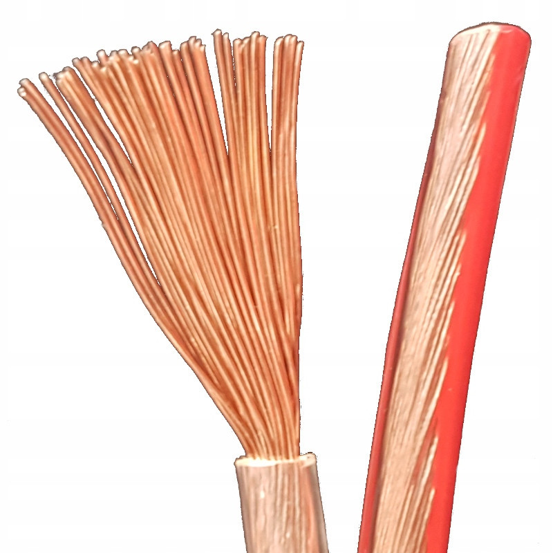 Kabel głośnikowy przezroczysty CCA 2x2mm² 100m