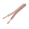 Kabel głośnikowy przezroczysty CCA 2x2mm² 100m