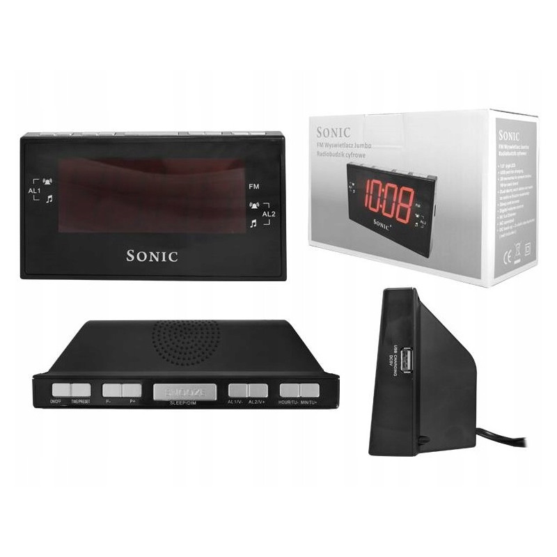 Cyfrowy radiobudzik Jumbo Sonic CR-828