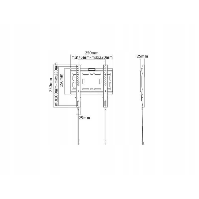 Uchwyt naścienny uniwersalny do LED TV 23-42"