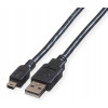 Kabel wtyk USB - wtyk mini USB 2m 2szt