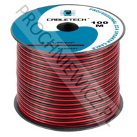Kabel głośnikowy czerwono-czarny CCA 2x1,5mm² 100m