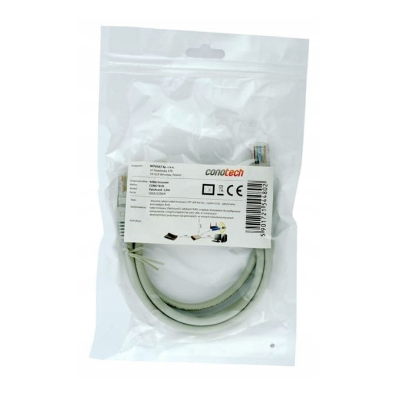 Kabel Patch Cord krosowany U/UTP kat.6 0,5m 3szt