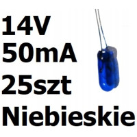 Żarówka miniaturowa niebieska 3x7mm 14V 50mA 25szt