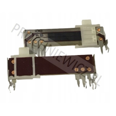 Potencjometr suwakowy 2x100KB 3szt