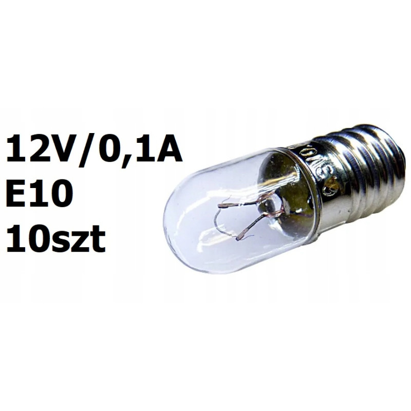 Żarówka radioskalowa 12V/0,1A E10 10szt