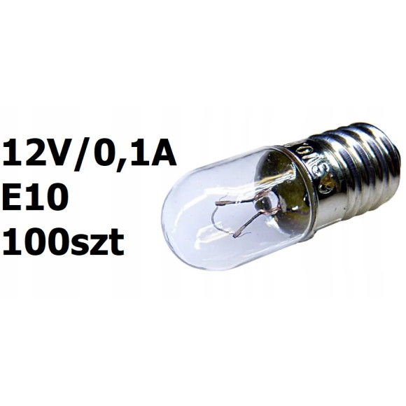 Żarówka radioskalowa 12V/0,1A E10 100szt