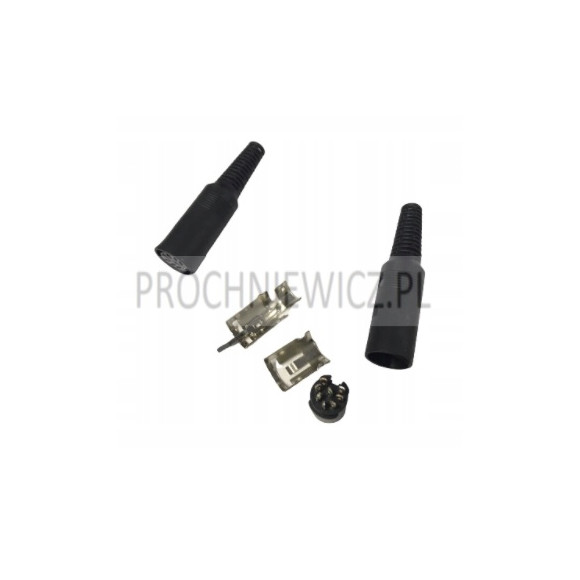 Gniazdo 8-DIN do lutowania na przewód 2szt