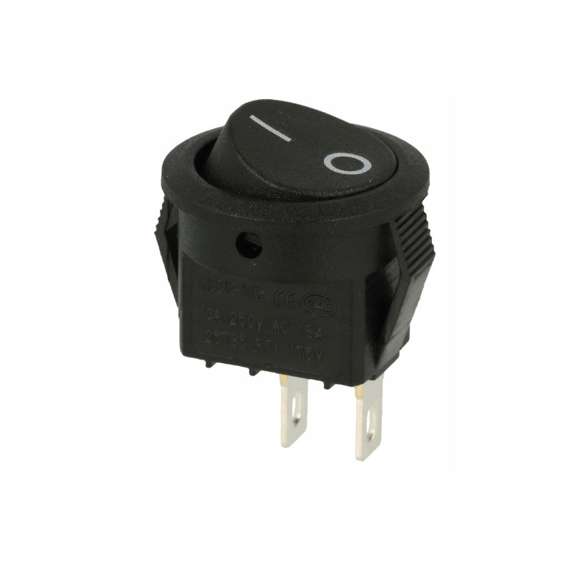 Przełącznik mini KCD1-108B czarny 3szt