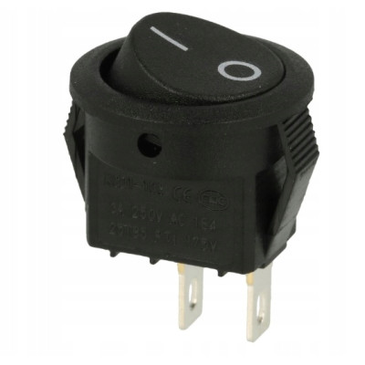 Przełącznik mini KCD1-108B czarny 3szt
