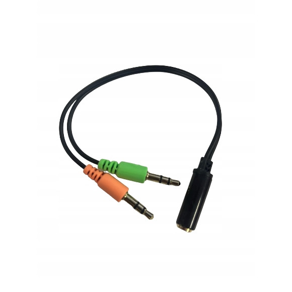 Przejściówka 2x wtyk Jack 3,5- 1x gniazdo Jack 3,5