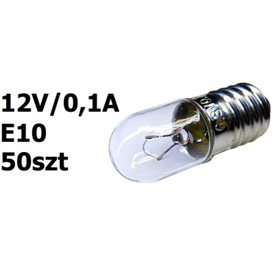 Żarówka Radioskalowa/Latarkowa E10 12V 100mA 50szt