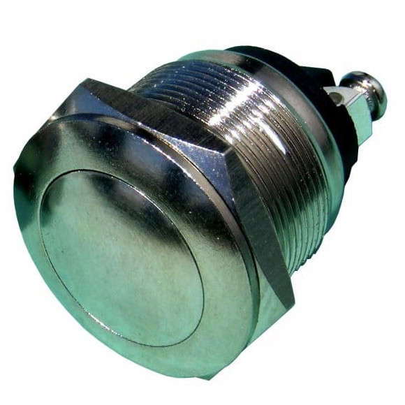 Przełącznik metalowy wypukły PBS-28B Push-On 1szt