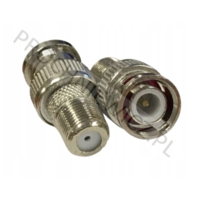 Złącze gniazdo F- wtyk BNC 3szt