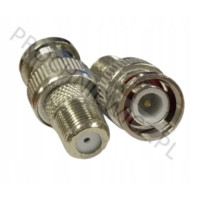 Złącze gniazdo F- wtyk BNC 3szt