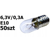 Żarówka radioskalowa 6,3V/0,3A E10 50szt