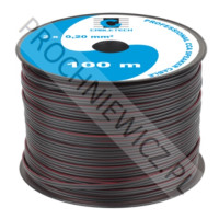 Kabel głośnikowy czarny CCA 2x0,2mm² 100m