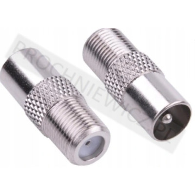 Przejściówka adapter gniazdo F wtyk antenowy 5szt.