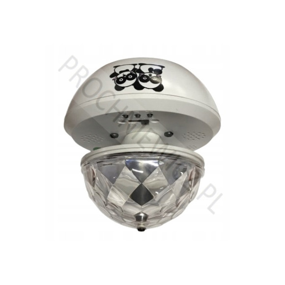 Stojak z żarówką disco i głośnikiem