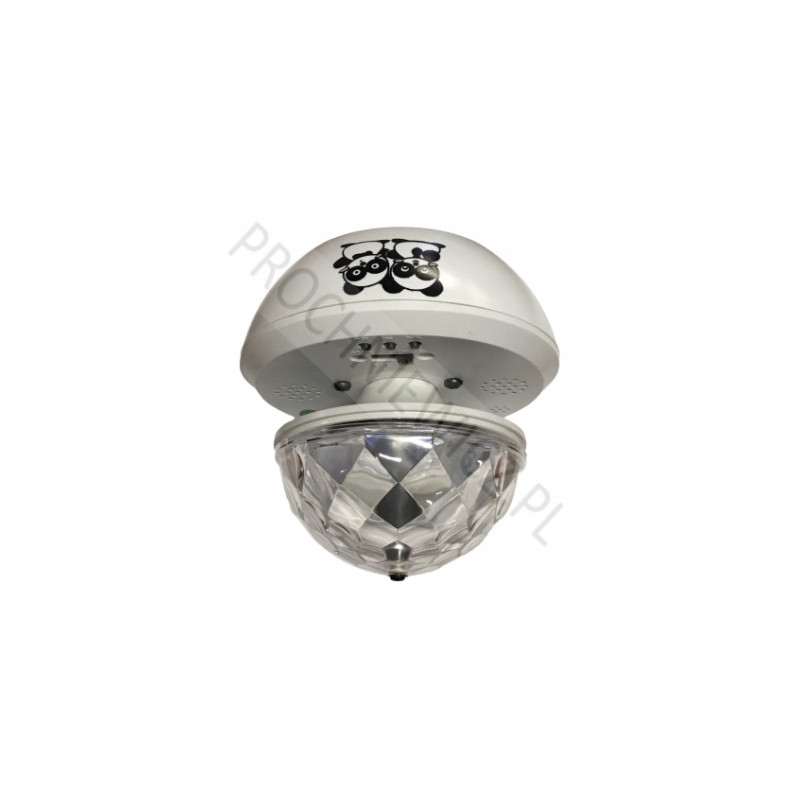 Stojak z żarówką disco i głośnikiem