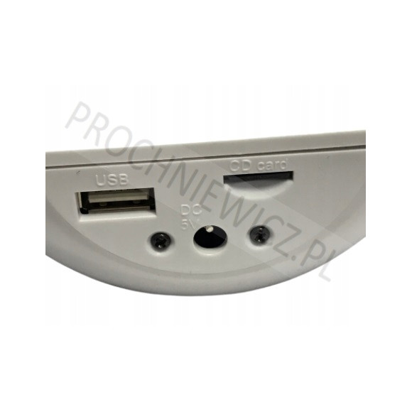 Stojak z żarówką disco i głośnikiem