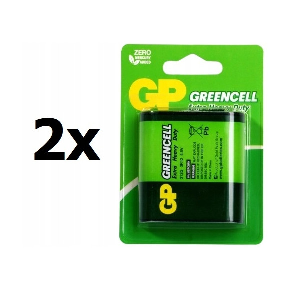 bateria płaska cynkowo-węglowa GP B (R12) 2szt