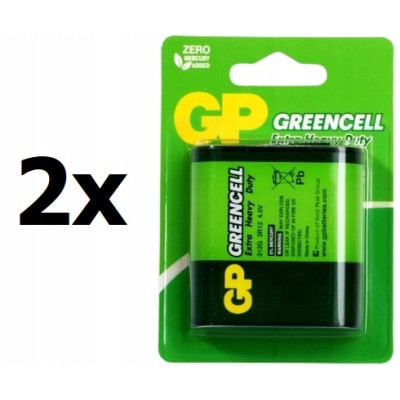 bateria płaska cynkowo-węglowa GP B (R12) 2szt