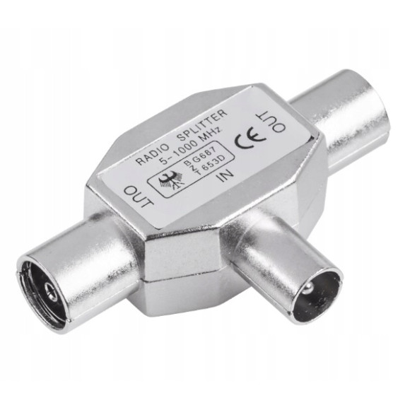 Złącze trójnik WT. TV-2xGN. TV metal 2szt