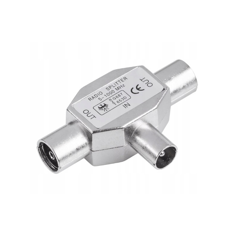 Złącze trójnik WT. TV-2xGN. TV metal 2szt