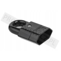 Gniazdo płaskie z uchwytem czarne GP2C-2 2szt.