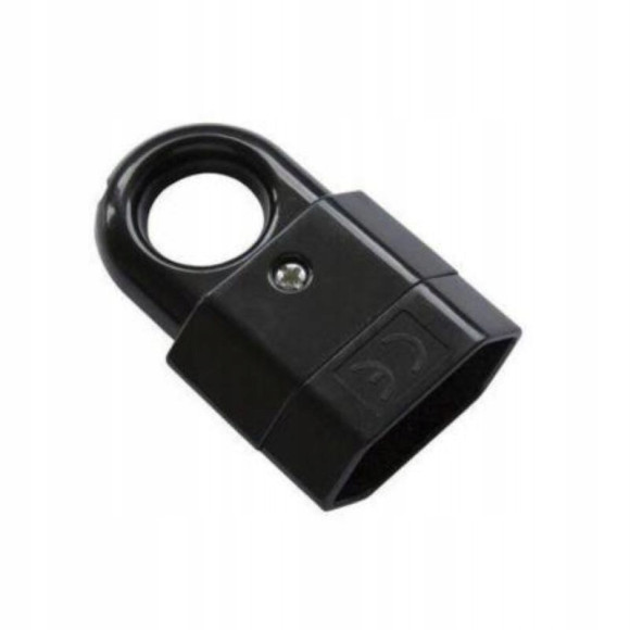 Gniazdo płaskie z uchwytem czarne GP2C-2 2szt.