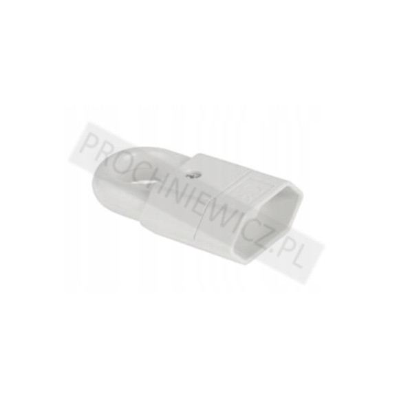 Gniazdo płaskie z uchwytem białe GP2C 2szt.