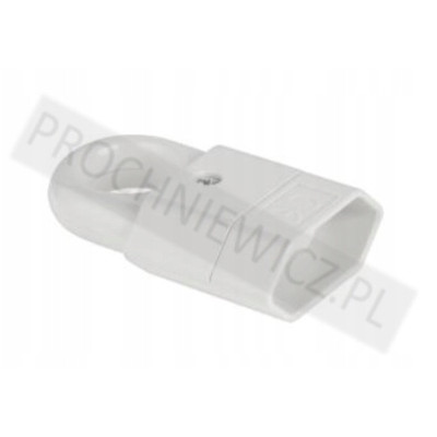 Gniazdo płaskie z uchwytem białe GP2C 2szt.