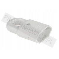 Gniazdo płaskie z uchwytem białe GP2C 2szt.