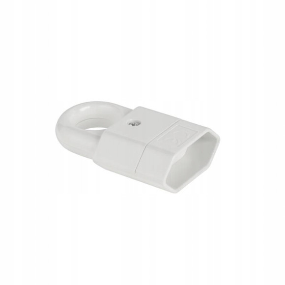 Gniazdo płaskie z uchwytem białe GP2C 2szt.