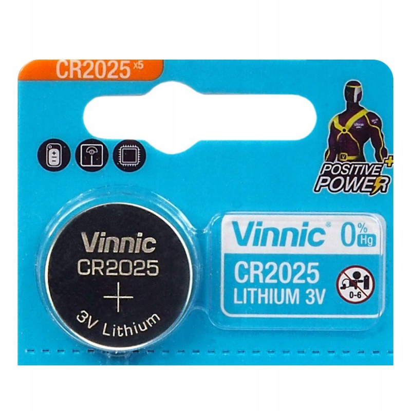 Baterie litowe 3V Vinnic CR2025 5szt