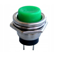 Przycisk mono zielony przykręcany do obudowy 2szt