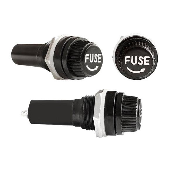 Gniazdo oprawa bezpiecznika szklanego 20mm FUSE 4szt