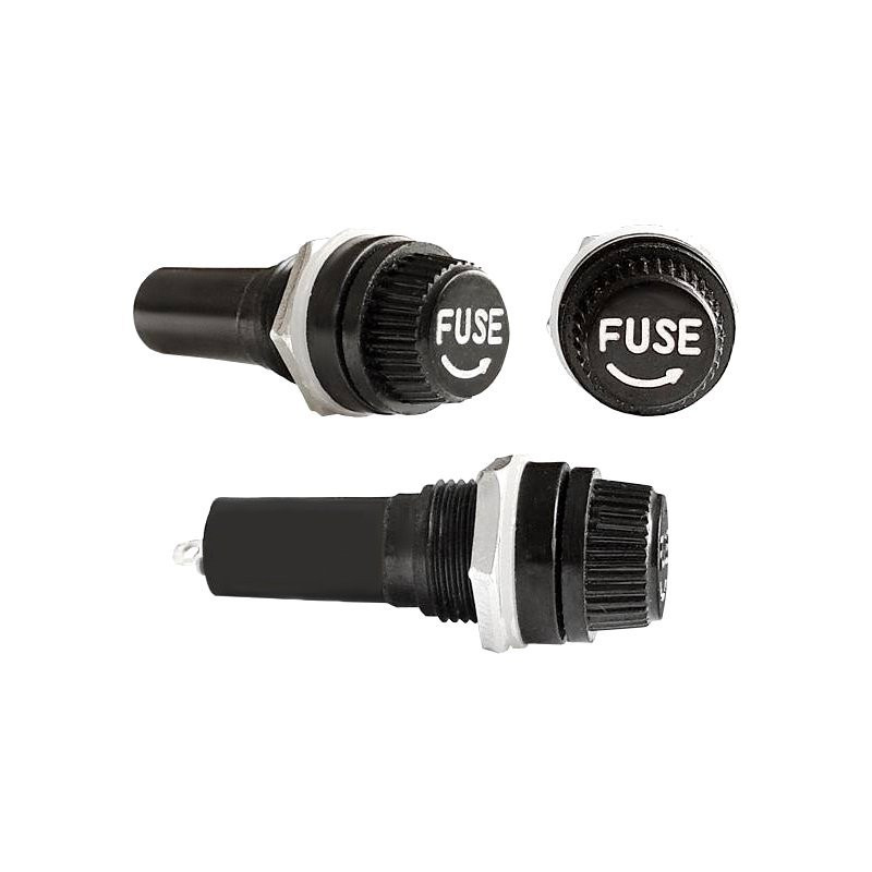 Gniazdo oprawa bezpiecznika szklanego 20mm FUSE 4szt