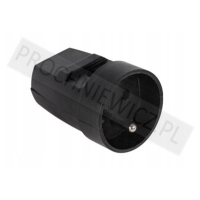 Gniazdo z uziemieniem czarne G-10-2 2szt.