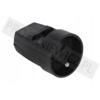 Gniazdo z uziemieniem czarne G-10-2 2szt.