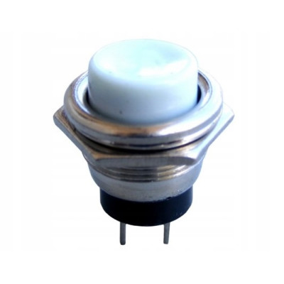 Przycisk mono biały przykręcany do obudowy 2szt