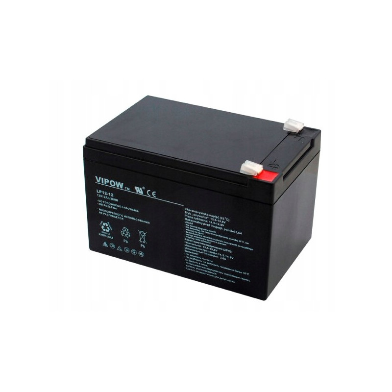 Akumulator żelowy VIPOW 12V 12Ah
