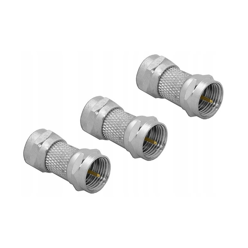Przejściówka adapter wtyk F - Wtyk F 3szt.